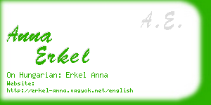 anna erkel business card